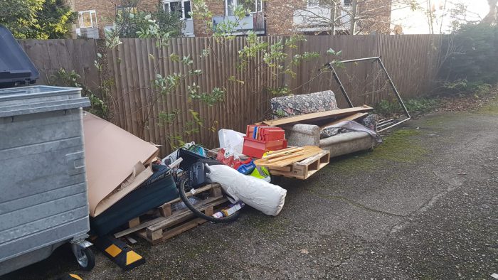 refuse storage - fly tip