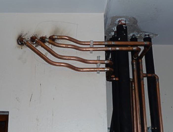 Unsightly pipe works