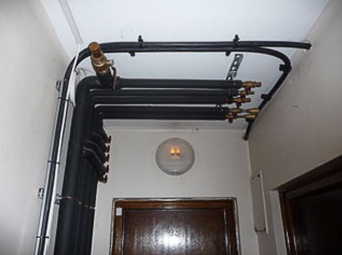 Unsightly pipe works